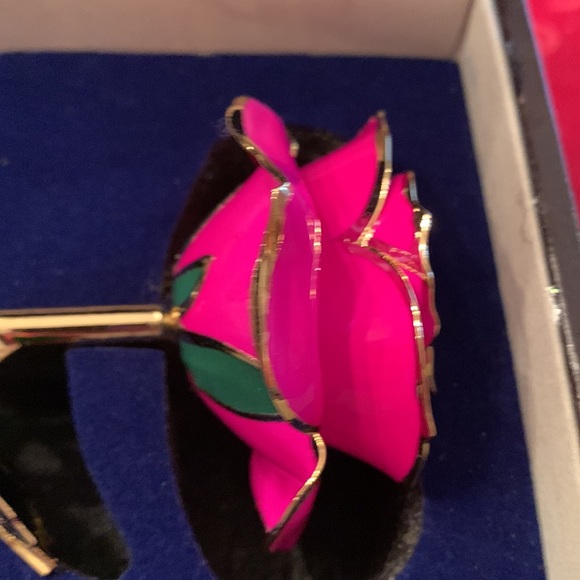 Chatoyer Fleur Forever Rose 24K gold piped pink rose - Picture 5 of 16